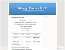 Tablet Screenshot of nihongocenterpijlc.wordpress.com