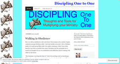 Desktop Screenshot of discipling1to1.wordpress.com