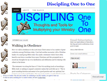 Tablet Screenshot of discipling1to1.wordpress.com
