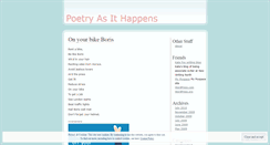 Desktop Screenshot of poetryasithappens.wordpress.com