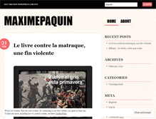 Tablet Screenshot of maximepaquin.wordpress.com