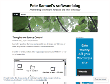 Tablet Screenshot of petesamuel.wordpress.com