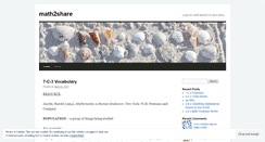 Desktop Screenshot of math2share.wordpress.com