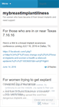 Mobile Screenshot of mybreastimplantillness.wordpress.com