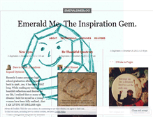 Tablet Screenshot of emeraldme.wordpress.com