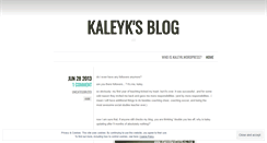 Desktop Screenshot of kaleyk.wordpress.com