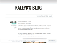 Tablet Screenshot of kaleyk.wordpress.com