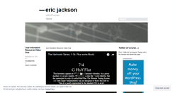 Desktop Screenshot of ericjacksonarts.wordpress.com