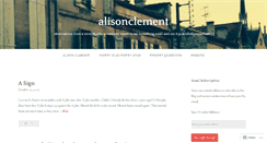 Desktop Screenshot of alisonclement.wordpress.com