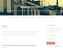 Tablet Screenshot of alisonclement.wordpress.com