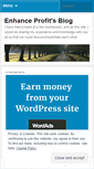 Mobile Screenshot of enhanceprofit.wordpress.com