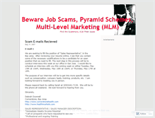 Tablet Screenshot of nomorescams.wordpress.com