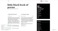 Desktop Screenshot of littleblackbookofpoems.wordpress.com