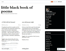 Tablet Screenshot of littleblackbookofpoems.wordpress.com