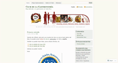 Desktop Screenshot of clubdelagastronomia.wordpress.com