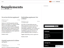 Tablet Screenshot of isupplements.wordpress.com