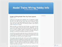 Tablet Screenshot of modeltrainswiring.wordpress.com