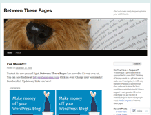 Tablet Screenshot of betweenthesepages.wordpress.com