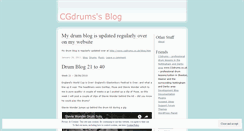 Desktop Screenshot of cgdrums.wordpress.com