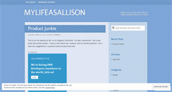 Desktop Screenshot of mylifeasallison.wordpress.com