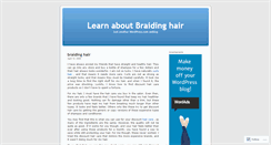 Desktop Screenshot of braidinghair.wordpress.com