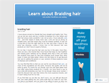 Tablet Screenshot of braidinghair.wordpress.com