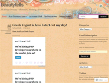 Tablet Screenshot of beautytells.wordpress.com