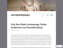 Tablet Screenshot of anthroprobably.wordpress.com