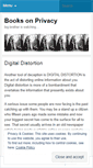 Mobile Screenshot of booksonprivacy.wordpress.com