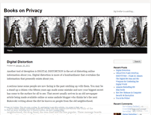 Tablet Screenshot of booksonprivacy.wordpress.com