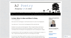 Desktop Screenshot of ajpoetry.wordpress.com