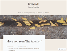 Tablet Screenshot of broadsideblog.wordpress.com