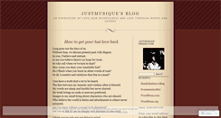 Desktop Screenshot of justmusique.wordpress.com