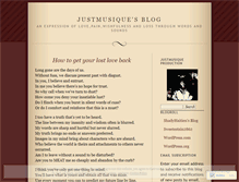 Tablet Screenshot of justmusique.wordpress.com