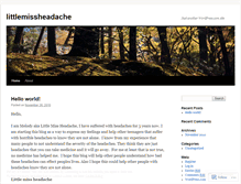 Tablet Screenshot of littlemissheadache.wordpress.com
