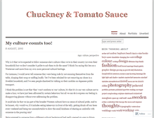 Tablet Screenshot of chuckneyandtomatosauce.wordpress.com