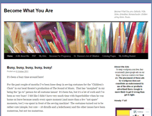 Tablet Screenshot of becomewhatyouare.wordpress.com