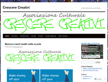 Tablet Screenshot of crescerecreativi.wordpress.com