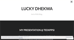 Desktop Screenshot of luckydhekwa.wordpress.com