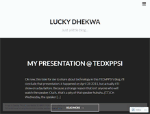 Tablet Screenshot of luckydhekwa.wordpress.com