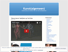 Tablet Screenshot of kunstalgemeen.wordpress.com