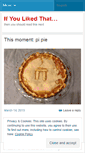 Mobile Screenshot of ifyoulikedthat.wordpress.com