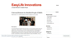 Desktop Screenshot of easylifeinnovations.wordpress.com