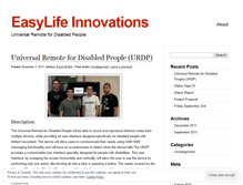 Tablet Screenshot of easylifeinnovations.wordpress.com