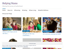 Tablet Screenshot of helpingmums.wordpress.com