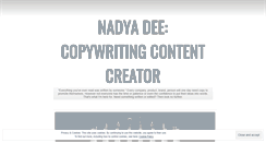 Desktop Screenshot of nadyadee.wordpress.com