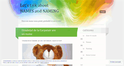 Desktop Screenshot of namesandnaming.wordpress.com