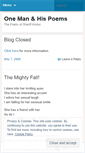 Mobile Screenshot of onemanspoems.wordpress.com