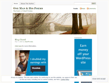 Tablet Screenshot of onemanspoems.wordpress.com