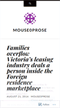 Mobile Screenshot of mouse0prose.wordpress.com